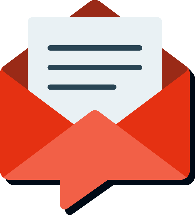 Grafik eines Briefes in einem Briefumschlag